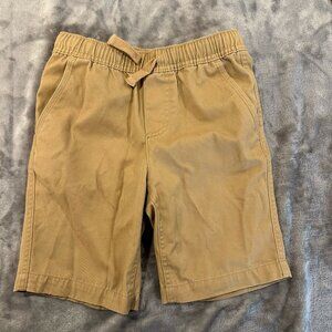 Nautica Khaki Chino Brown Shorts Pull On Drawstring Waist 8 S Small Boys